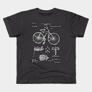 Bicycle Patent - Cycling Art - Antique Kids T-Shirt